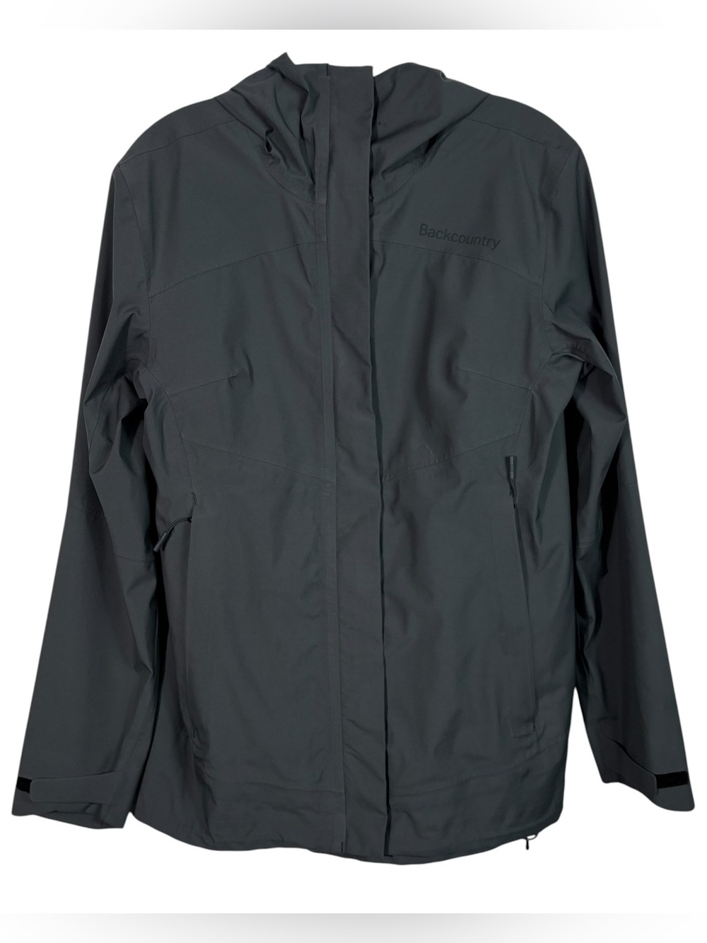 Backcountry Women's Gray Lined Outdoors Rain Jacket Small S Hiking Travel Zip